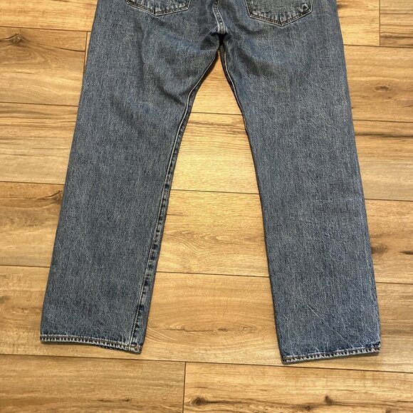 Men's Levis 501 Original Fit Denim Jeans SZ 38x30 Blue Button Fly Modern Red Tab - Picture 9 of 10